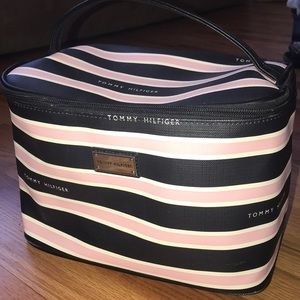 Striped Tommy Hilfiger makeup bag